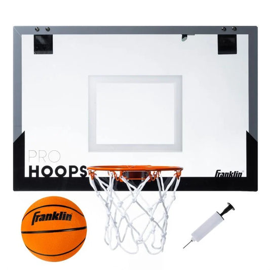Franklin Sports - Pro Hoops Over-The-Door Basketball Set - Black/White XL